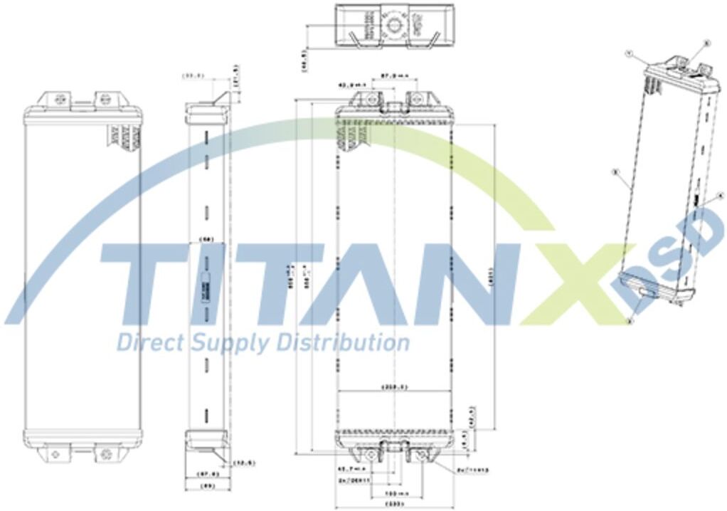 Titanx Radiatore olio, olio motore OX609001