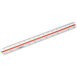 Westcott Dreikantmaßstab E-10164 00, 30cm, Ingenieur, Teilung 1:2,5 bis 1:100