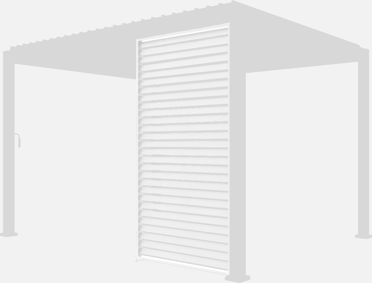 sweeek - Lamellenwand 130cm für Pergola Triomphe 3x4m - Weiß