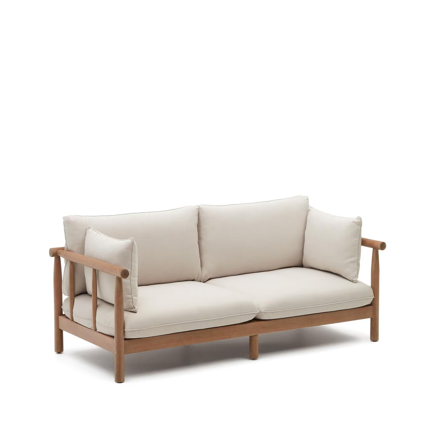 Kave Home Sacova 2-zits Loungebank van Eucalyptushout - Beige