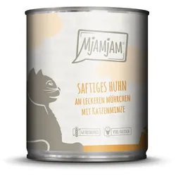 MJAMJAM Leckere Mahlzeit 800g Dose Katzennassfutter 6 x 800 Gramm saftiges Huhn an leckeren Möhrchen