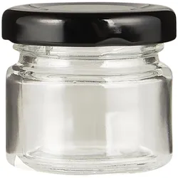 IB Laursen Vorratsglas mit schwarzem Schraubdeckel, 20 ml, Höhe 4.1, Ø 4.5 cm