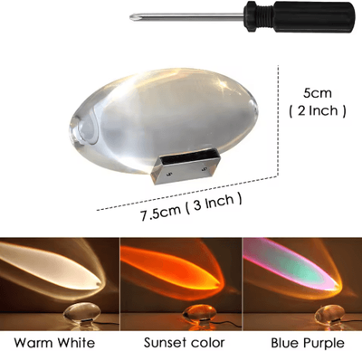 Inspire Picks Italian Designer LED Crystal Table Lamp Eye Of The Sky Ambient Projector Night Light 3 Colors Adjustable usb Connect 1