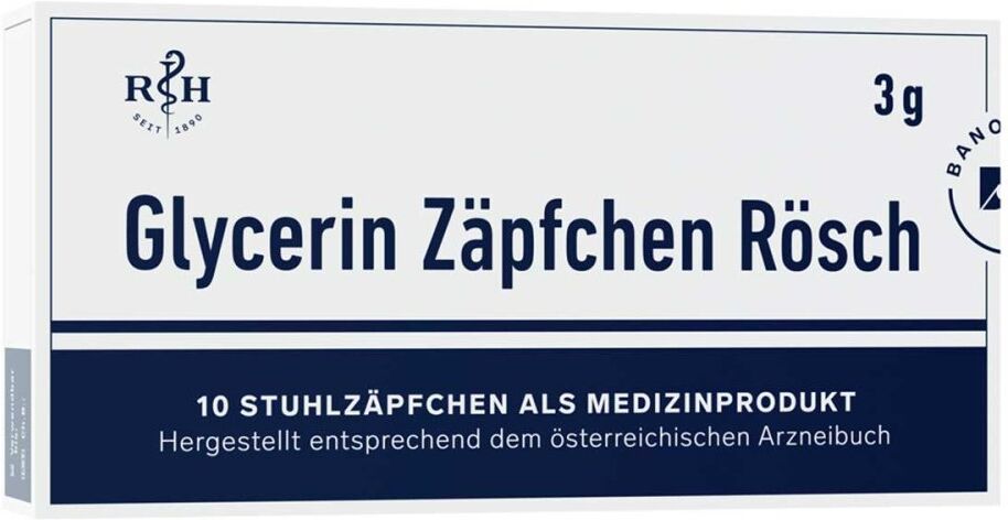 Glycerin Zäpfchen Rösch 3 g gegen Verstopfung