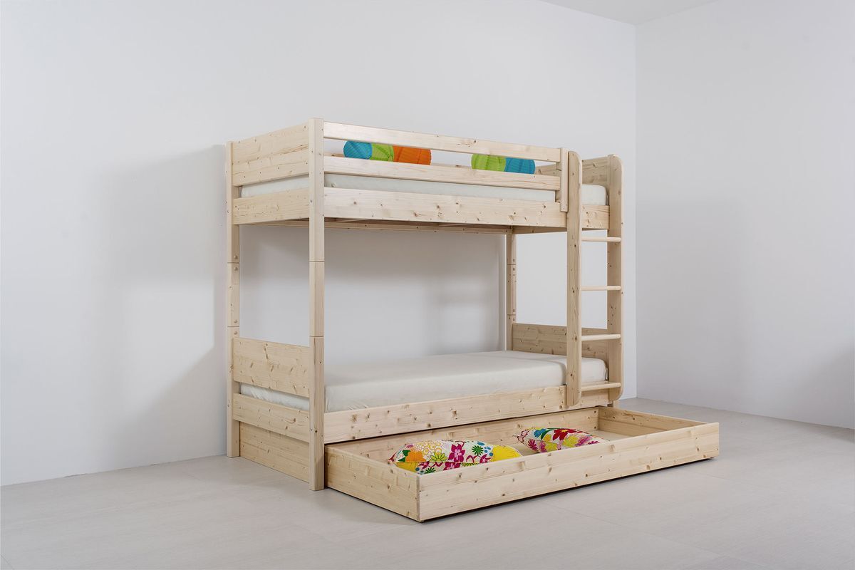Bettschublade zu Stockbett Castello 78 x 200 cm Buche Natur lackiert