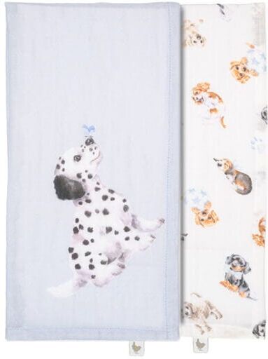 Wrendale Designs 'Little Paws' Dog Muslin Gift Set