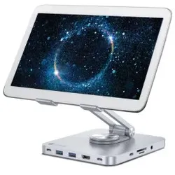 EFB ICA-TBL-DOCK81 Techly 8-in-1 USB-C Hub Docking Station Tablet-Ständer ICATBLDOCK81