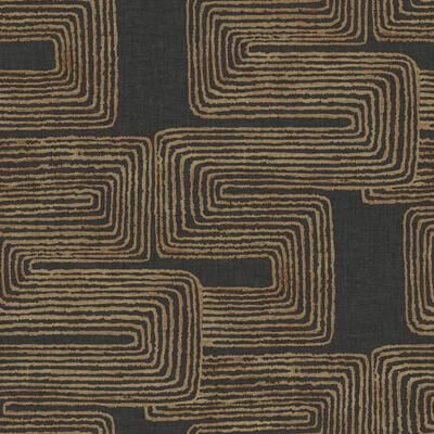 Roommates Nikki Chu Black & Gold Zulu Signature Peel and Stick Wallpaper