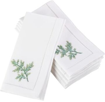 Saro Lifestyle Dill Embroidered and Hemstitched Cotton Napkin (Set of 6)