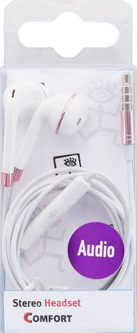2GO In-Ear Stereo-Headset Comfort wit/roze