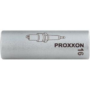 Proxxon Zündkerzenschlüssel 23392, Steckeinsatz mit Magnet, 16 mm Schlüsselweite, Sechskant, Aufnahme 1/2 Zoll