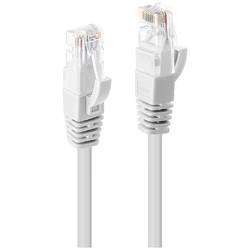 LINDY 48091 RJ45 Patchkabel CAT 6 U/UTP 0.50 m Weiß vergoldete Steckkontakte 1 St.