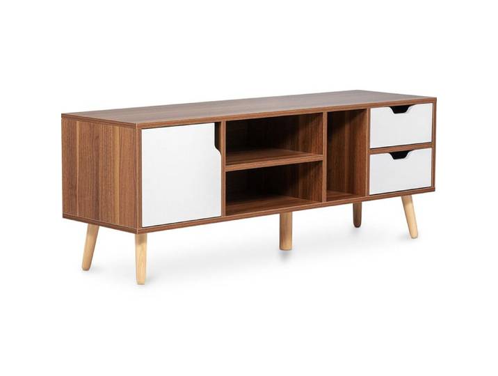 Meuble TV en Bois - Design Scandinave - Lal Bois naturel