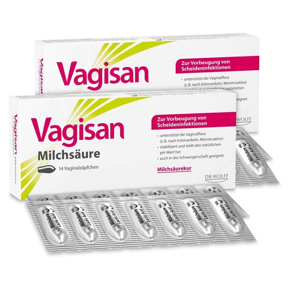 Vagisan Milchsäure Doppelpack 2x14 St Vaginalsuppositorien