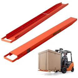 VEVOR 1 Paar Gabelverlängerungen 1520x115mm Zinkenverlängerungen 2086,5kg, Gabelzinken zum Bewegen & Transportieren für Lager Baustelle Dock & Hof, Stahlkonstruktion, mit Bolzenverriegelung, Orange