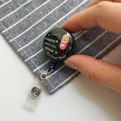 Cute Cartoon Nurse Badge Reel Retractable Badge Holder For Doctors, Nurses & Students y18