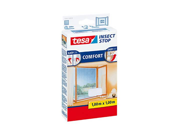 Tesa Fliegengitter Comfort Weiss 1 × 1 m