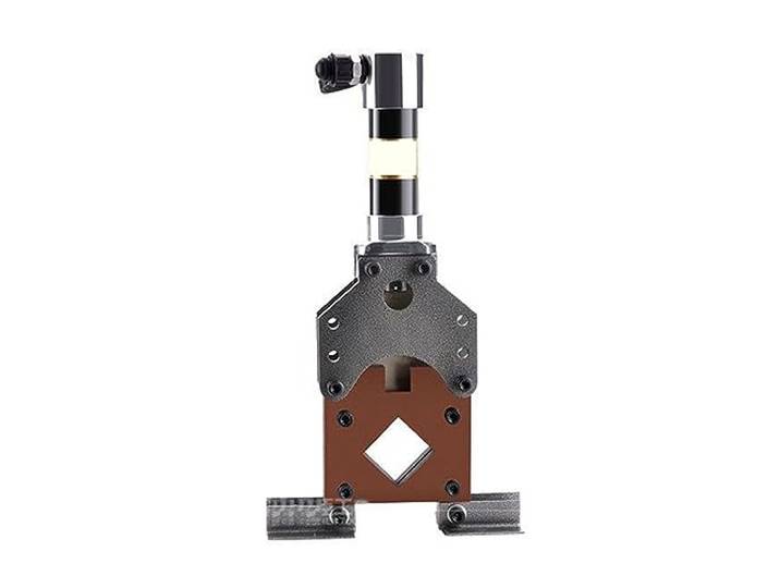 KOROBIE Hydraulische Vierkantrohr-Winkeleisen-Winkelstahl-Schneidemaschine, Stanzform 50, verzinktes Eisen-Vierkantrohr, elektrisches Stanzen Hydraulikwerkzeug für Strom, chemische Industrie