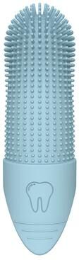 Multisell Products Hub Cleaning Finger Toothbrush For Dogs, Dog Toothbrush Silicone Finger Brush, Food Grade Toothbrush For Dogs And Cats blue
