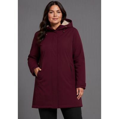 Funktionsjacke POLARINO, Damen, Gr. 58, braun (bordeaux), Obermaterial: 100% Polyester. Futter: 100% Polyester. Kapuzenfutter: 100% Polyester. Wattierung: 100% Polyester, unifarben, Jacken Funktionsjacke, Atmungsaktiv, winddicht, wasserdicht....