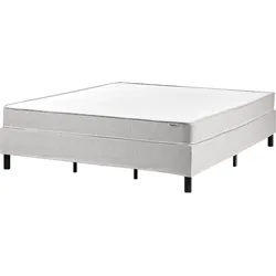 BOXSPRINGBETT ohne Kopfteil 180/200 cm Stoff Hellgrau Countess