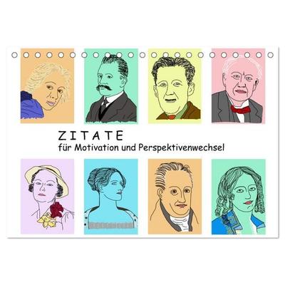 Zitate für Motivation und Perspektivenwechsel (Tischkalender 2026 DIN A5 quer), CALVENDO Monatskalender