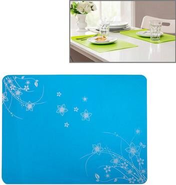 Snug & Styled Silicone Trivet Heat Resistant Mat For Hot Dishes, Coffee Mugs & Kitchen Protection blue