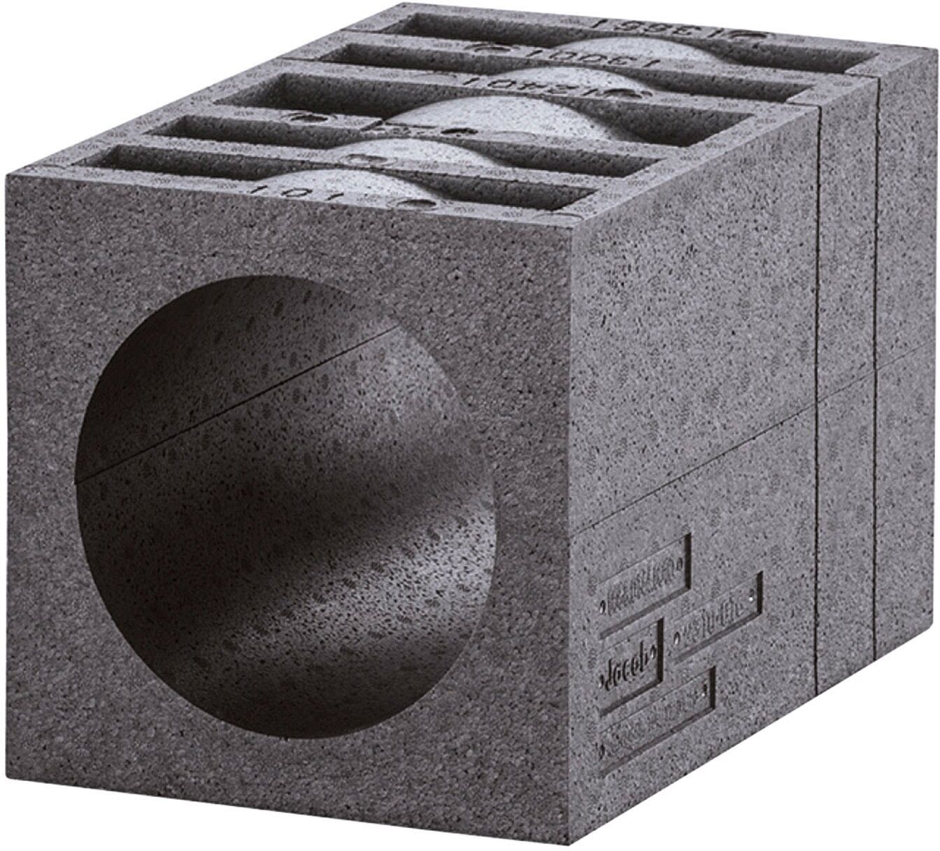 MAICO Isolierter Mauerblock für Rohbauhülsen PP 45 MB, Badlüfter, 0058.0143, schwarz