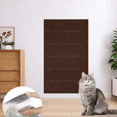 Inspire Picks Self Adhesive Cat Scratch Protector Mat Freeform Furniture Protection Carpet For Cats brown 30x100cm