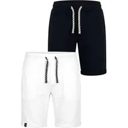 INDICODE Shorts Sweat 2-Pack Eddy, Größe M in Weiß Weiß