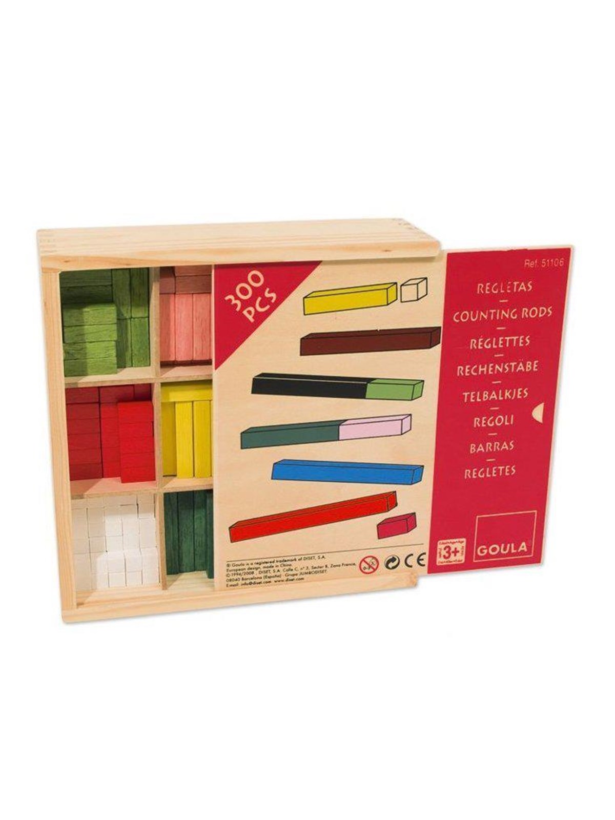 Jumbo Goula - Counting sticks 10x10 in wooden box