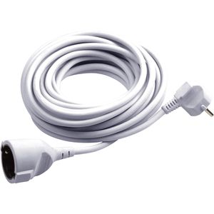 Meister Verlängerungskabel 7432210, für innen, Schutzkontakt, Kabeltyp H05VV-F aus Kunststoff, weiß, 2 m