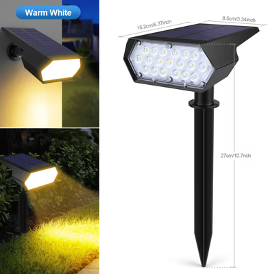 Inspire Curations RGB Warm White Solar Landscape Spotlight For Garden And Patio warm White