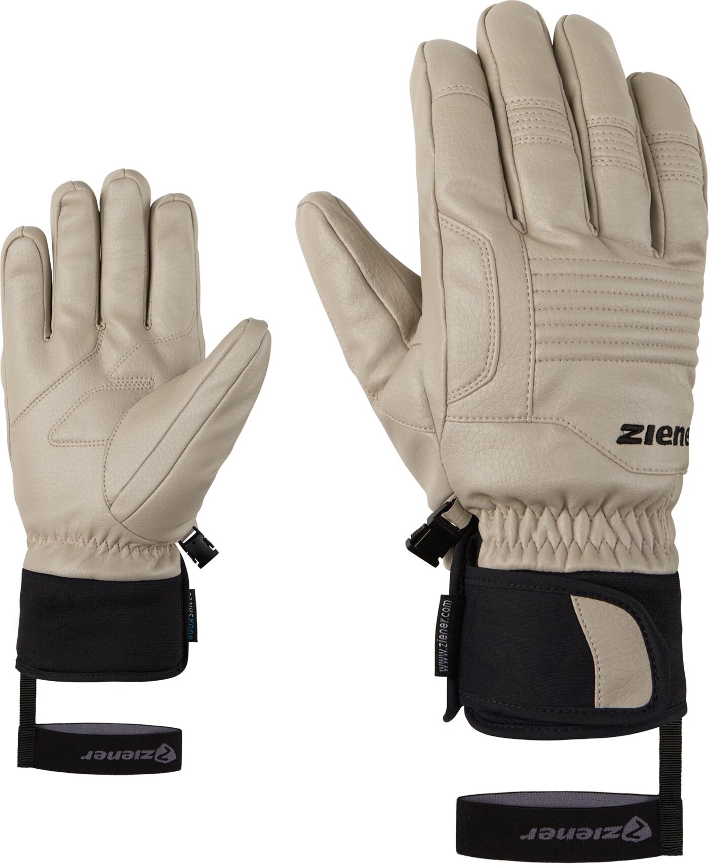 Skihandschuhe ZIENER "GULMEN-Z AS PR glove man", Herren, Gr. 11, beige (sandstone), Polyester, Handschuhe Skihandschuhe sandstone 11
