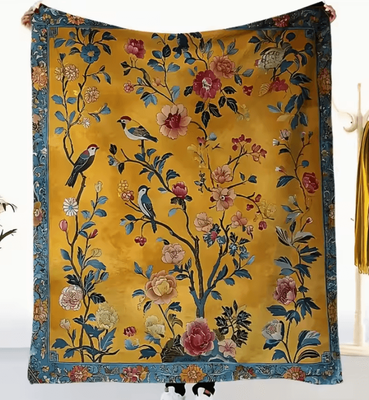 Inspire Curations Tropical Jungle Birds Soft Flannel Throw Blanket 5 150x200cm