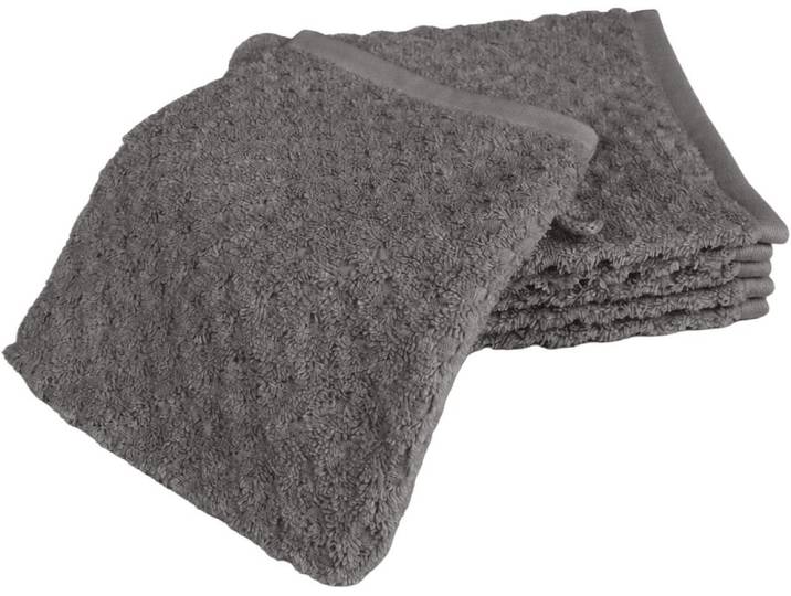 Waschlappen OTTO HOME Corrin, 6 Premium Waschlappen, 500 gr/m², 16x22cm , dunkelgrau, B:16cm L:22cm, Frottier, Waschlappen, Waschlappen, 100% Baumwolle, mit Struktur, weich, 5 Jahre Garantie