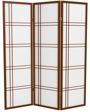 Red Lantern 5 ft. Tall Double Cross Shoji Screen