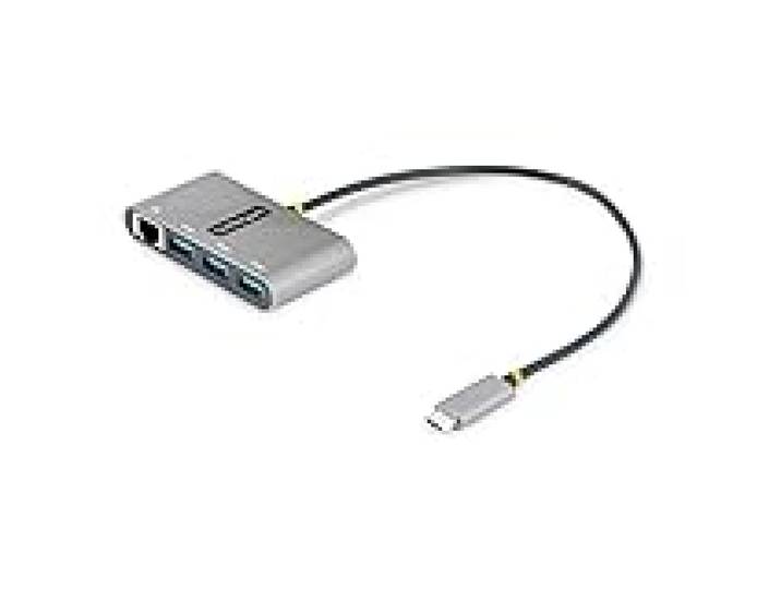 StarTech Hub USB-C 3 Ports, Gigabit Ethernet, 5Gbps, Splitter USB-A