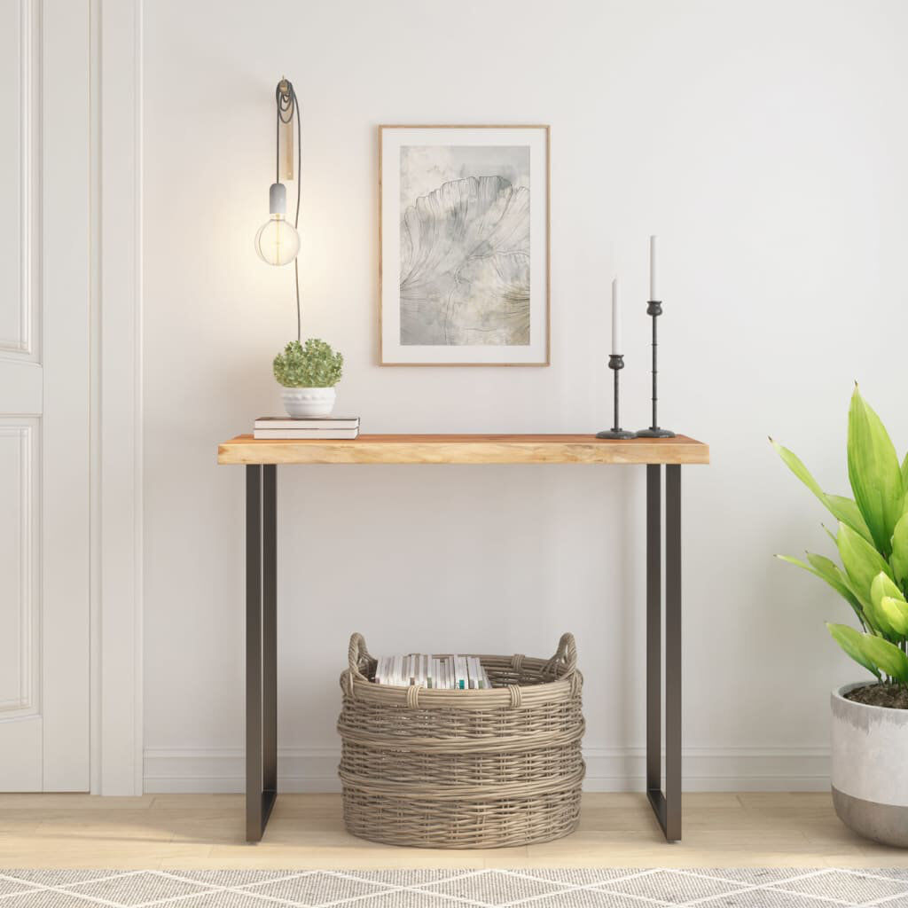 Alpen Home Rectangular Table Top Rectangular Solid Wood Brown 100 x 40 x 3.8 cm