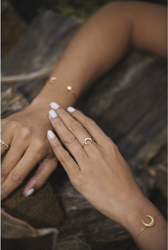 Bague Luna Impala En Plaqué Or Jaune Femme