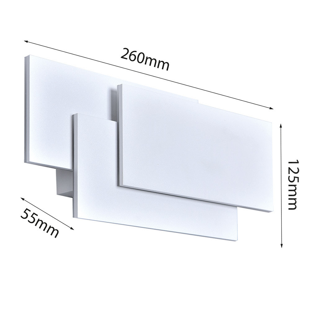 NCC-Licht LED design wandlamp, wit, rechthoekig, up-down effect