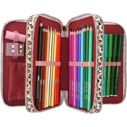 Depesche, Etui, TOPModel Federtasche 3fach Leoheart mit Schleifen