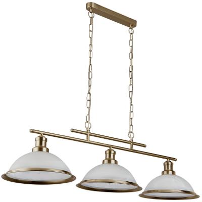 SEARCHLIGHT Hängeleuchte "Bistro 3Lt Bar Pendant", gold (antikmessing), 3, H: 27cm, 1 Stk., Leuchten, Hängeleuchte