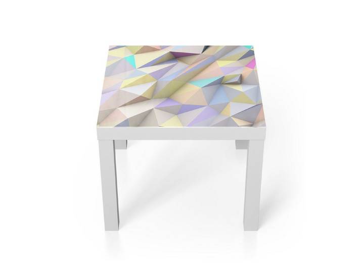 DEQORI Couchtisch 'Pastell Geometrie', Glas Beistelltisch Glastisch modern