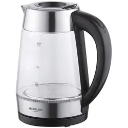 Michelino Wasserkocher 1,7 Liter, Wasserkocher, Transparent