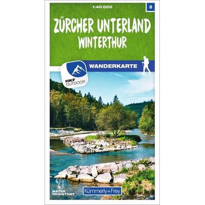 Kümmerly+Frey Wanderkarte 8 Zürcher Unterland 1:40.000, Sonstige von , Kümmerly+Frey, 978-3-259-02308-2