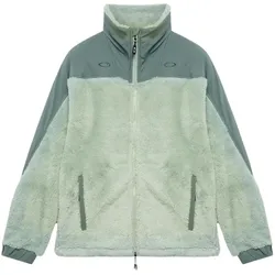 OAKLEY WOMENS MOUNTAIN FIRE SHERPA Zip Fleece 2027 aviator green/faded green - XS