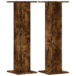 Helloshop26 - Pflanzenständer Blumenmöbel 2er-Set Holzwerkstoff braun 02_0045305