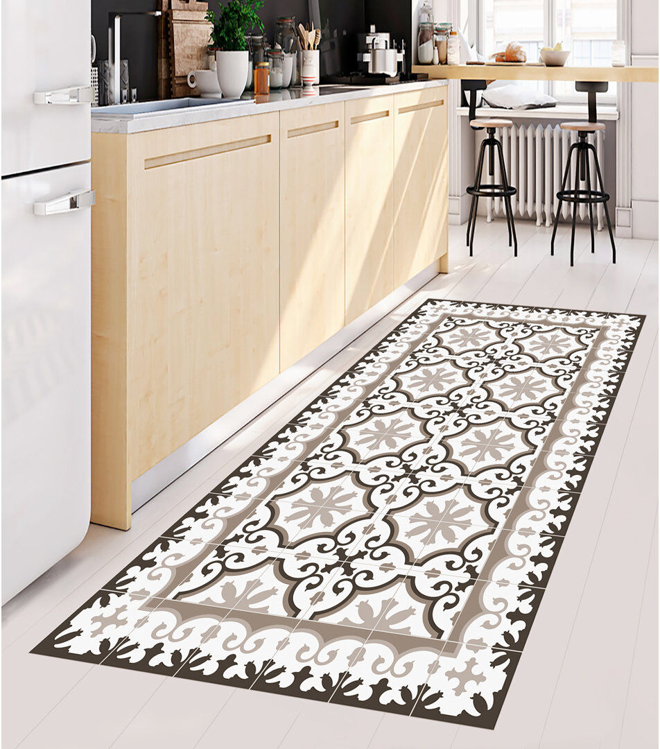 Rosalind Wheeler Eliezar Rectangle Vinyl Area Rug Rectangle 2'7.5" x 4'11.1"
