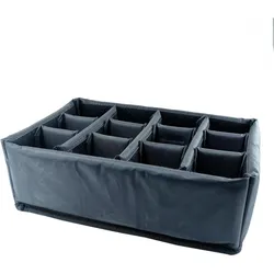 bwh Koffer Facheinteilung für Outdoor-Koffer 4000 variabel, gepolstert, abwaschbar gepolsterter Kof, Kameratasche, Schwarz
